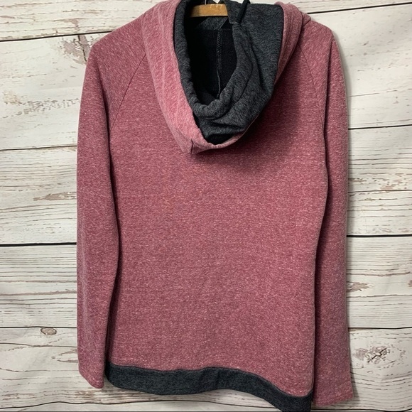 Ampersand Avenue Blended Berry Double Hooded Sweatshirt Pullover - Picture 6 of 8